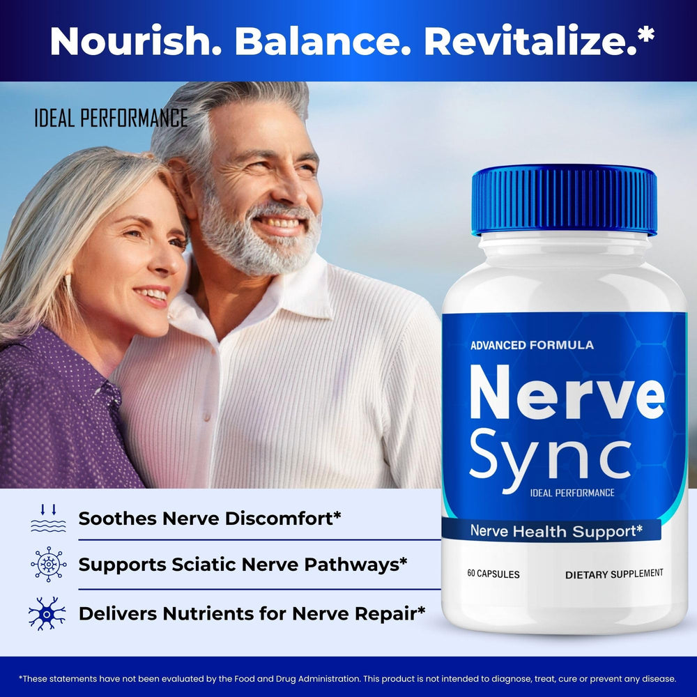 IDEAL PERFORMANCE Nerve Sync capsules in hand demonstrating portable daily supplement.