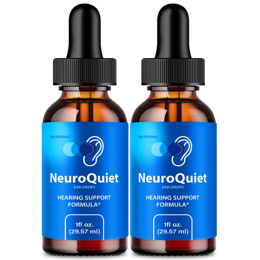 IDEAL PERFORMANCE NeuroQuiet ear drops bottle ready for easy use and potential relief.