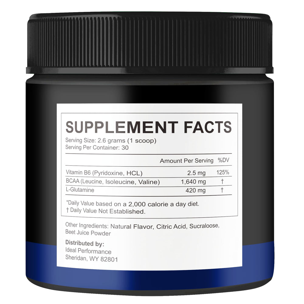 IDEAL PERFORMANCE Nitric Boost Ultra Purple Powder scoop simplifies precise daily dosing.