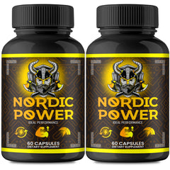 IDEAL PERFORMANCE Nordic Power Pills bottle front view for sustained daily energy