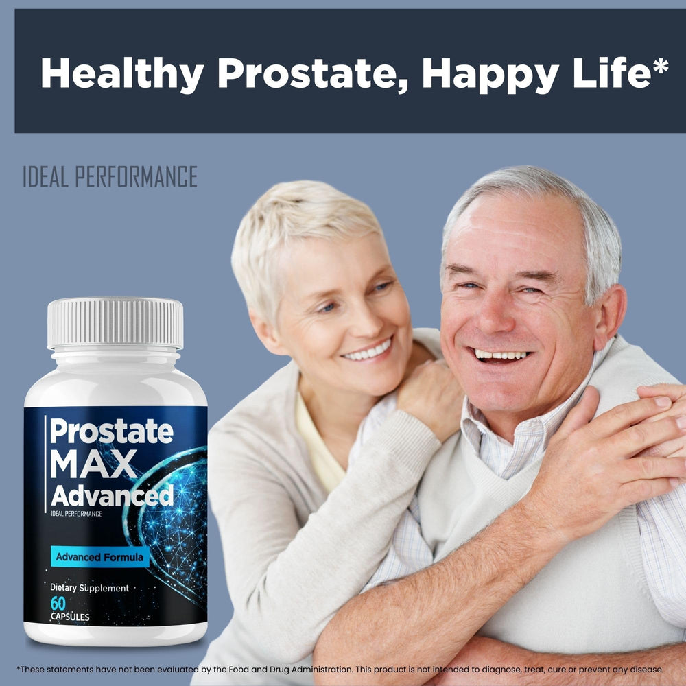 IDEAL PERFORMANCE Prostate Max front box on a clean surface with branding.
