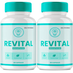 IDEAL PERFORMANCE Revital Capsules bottle shows premium daily vitality support