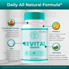 IDEAL PERFORMANCE Revital Capsules in hand illustrates portable wellness on the go