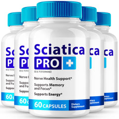 IDEAL PERFORMANCE Sciatica Pro Plus bottle closeup for daily nerve support on the go.