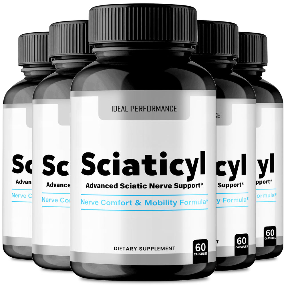 IDEAL PERFORMANCE Sciaticyl bottle closeup for daily circulation support.