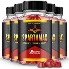 IDEAL PERFORMANCE Spartamax Gummies bottle front view for daily energy support.