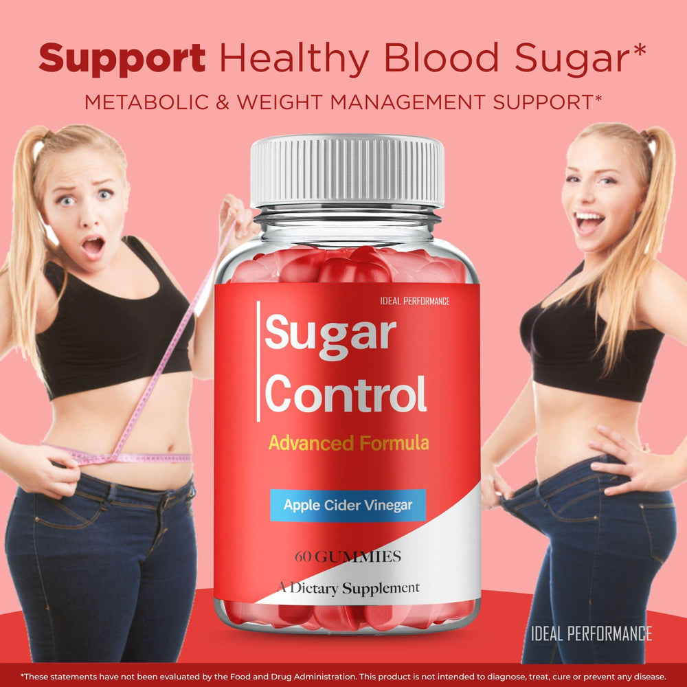 IDEAL PERFORMANCE Sugar Control Gummies daily dosage information on label