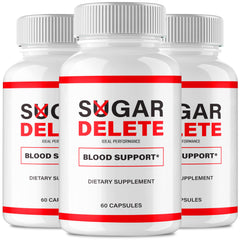 IDEAL PERFORMANCE Sugar Delete Capsules bottle front shows daily use potential for circulation support.