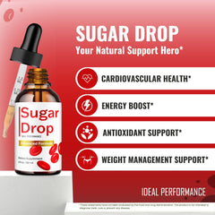 Sugar Drops on a table beside a glass, illustrating daily routine use.
