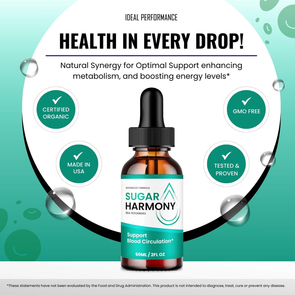 IDEAL PERFORMANCE Sugar Harmony Drops in-use scene suggests steady routine and support.