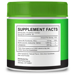 IDEAL PERFORMANCE Tonic Greens glass jar showcases all-natural formula for easy mixing