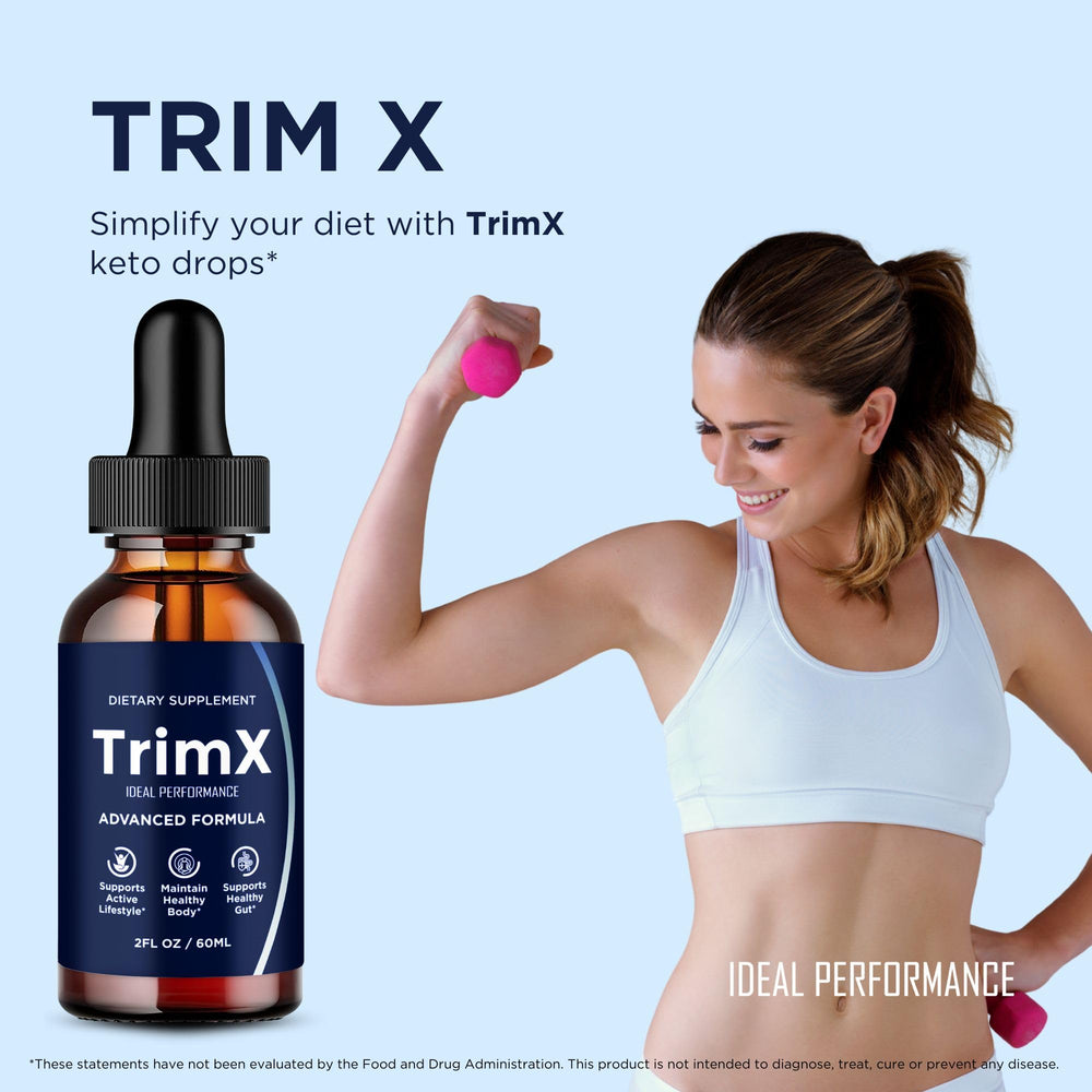 IDEAL PERFORMANCE TrimX Drops amber bottle protects contents and freshness
