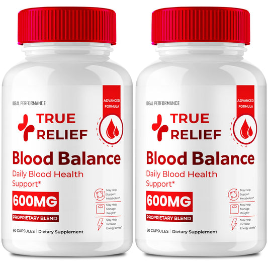 IDEAL PERFORMANCE True Relief Blood Balance bottle supports healthy circulation and balanced levels