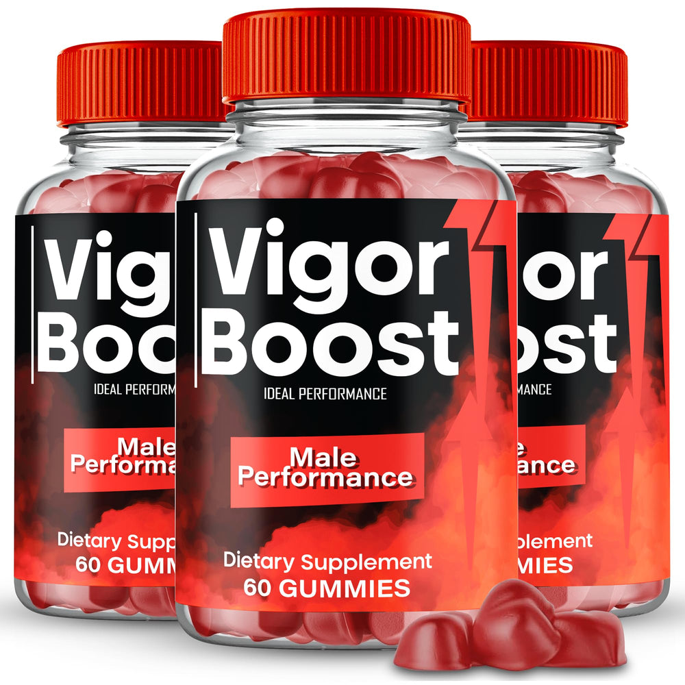 IDEAL PERFORMANCE Vigor Boost Gummies bottle front view for daily wellness.