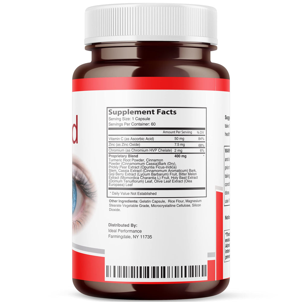 IDEAL PERFORMANCE Visishield capsules shown for daily eye health support.