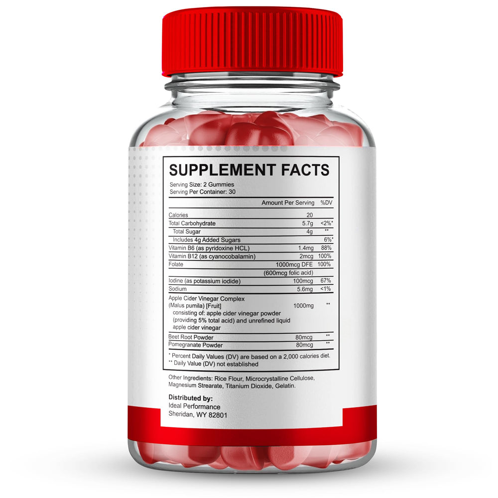 IDEAL PERFORMANCE Vital PumpXL Gummies label closeup highlighting all natural formulation
