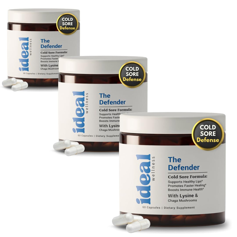 Ideal Wellness lysine capsules bottle supporting immune health and skin wellness