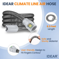 IDEAR full-length zip fleece CPAP hose cover protecting the hose from moisture