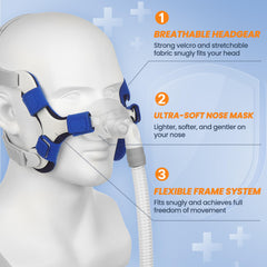 IDEAR N20 large mask with soft silicone for all-night comfort.