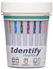 Identify Health 12-panel drug test cup for rapid workplace screening.