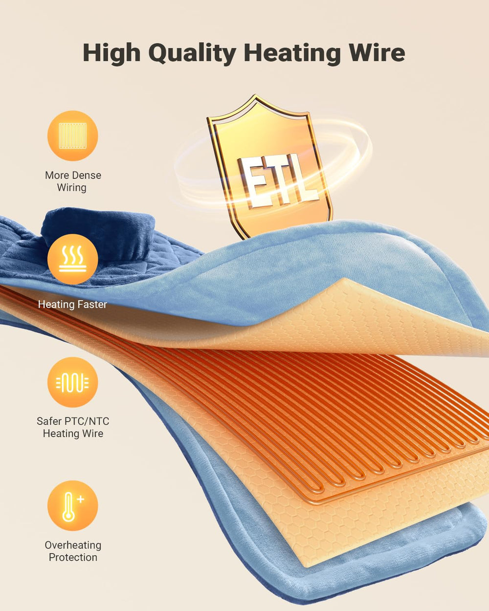 iDOO display shows six heat levels and three auto-off timers.