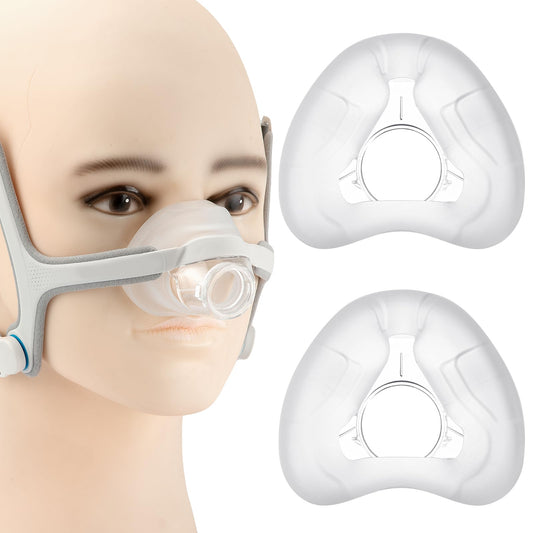 Iduola 2-pack AirFit N20 cushions with click-fit for a secure frame connection.