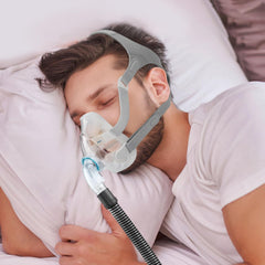 Iduola magnetic clip system keeps CPAP mask in place