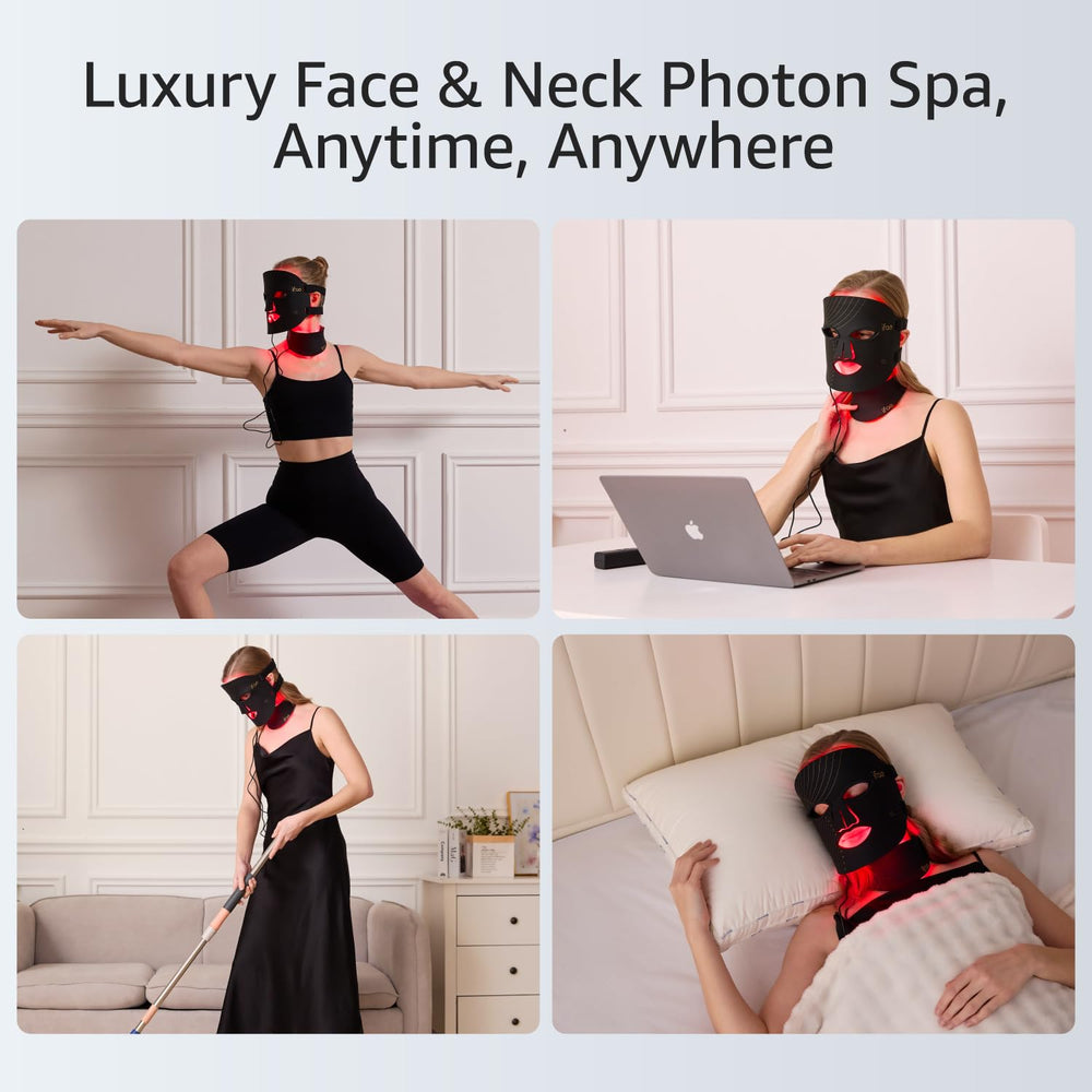 IFAE red light mask rechargeable cordless design for portable sessions