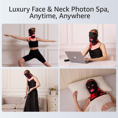 IFAE red light mask rechargeable cordless design for portable sessions