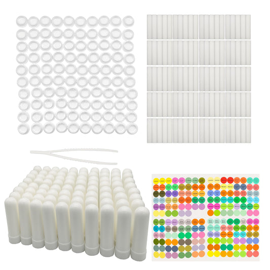 IFINTECHNO 100 white nasal inhalers pack for refillable aromatherapy on the go.