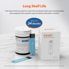 iHealth fast testing uses 0.7 µL blood for quick results.