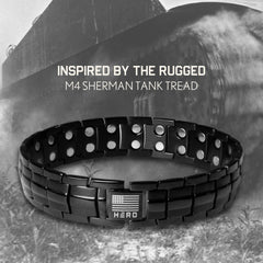 iHeartDogs Sherman Tank Bracelet back shows 44 magnets for daily wear