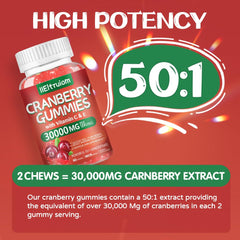 IIEltruiom Cranberry Gummies two bottles pack showing value and two-month supply