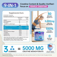 IIEltruiom Creatine Gummies 5g per serving in convenient chew form