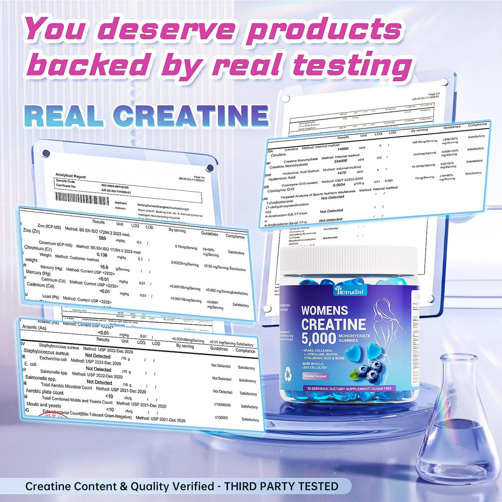 IIEltruiom Sugar-free and gluten-free gummies with creatine for clean fueling