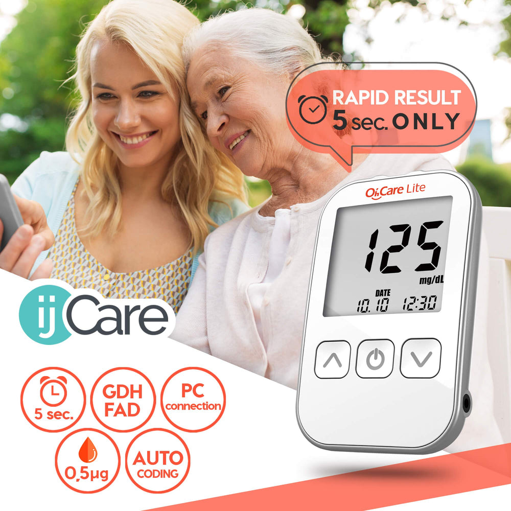 Oh’Care Lite control solution included for consistent readings and easy calibration