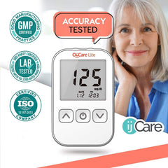 ijCare Oh’Care Lite strips pack provides reliable testing with compatible auto-coding.