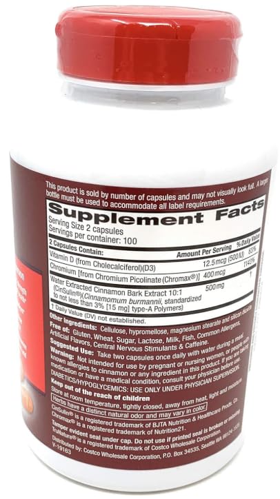 IKJ Cinsulin capsules containing chromium picolinate and vitamin D3