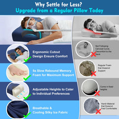 IKSTAR CPAP pillow memory foam core supports neck alignment during sleep