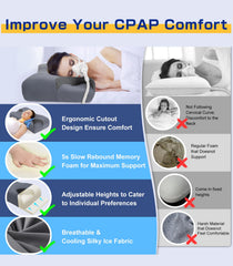 IKSTAR CPAP pillow featuring removable 2 cm insert for customizable height.