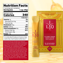 Meal-time ritual with ILO Kamut Enzyme Complex stick and warm flavor.