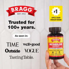 Bragg Metabolism Support Apple Cider Vinegar Capsules | GLP-1 for Weight Management