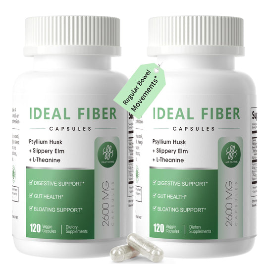 iMATCHME fiber supplement capsules with psyllium husk for gentle daily digestion