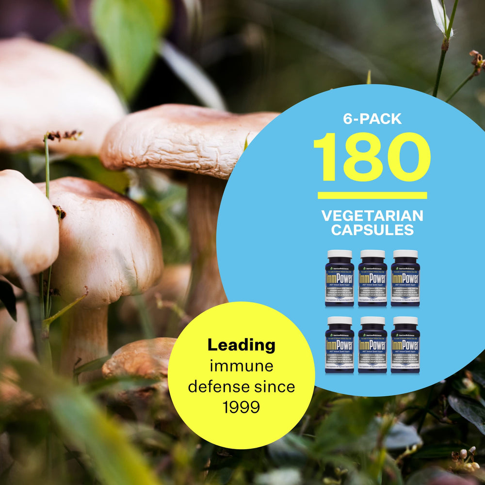 Close-up of ImmPower capsules highlighting 500 mg dose