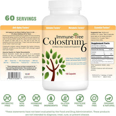 Immune-Tree nutrition facts panel highlighting purity and potency