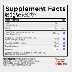 Immunocorp Arctic Ruby Oil astaxanthin 2mg label highlighting antioxidant support.