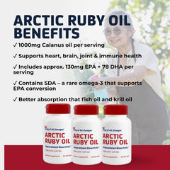 Person taking Arctic Ruby Oil as part of daily wellness routine, potential immune support.