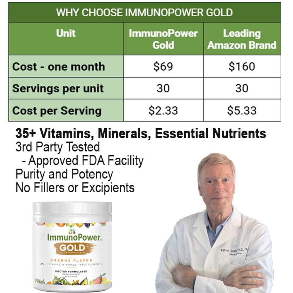 ImmunoPower Gold doctor formulated stamp indicating expertise