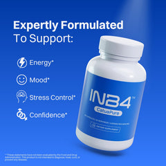 INB4 CatuaPure capsules closeup for convenient gluten-free supplement use