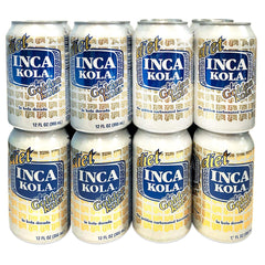 Inca Kola Diet Soda 12 oz can with golden fizz and low sodium